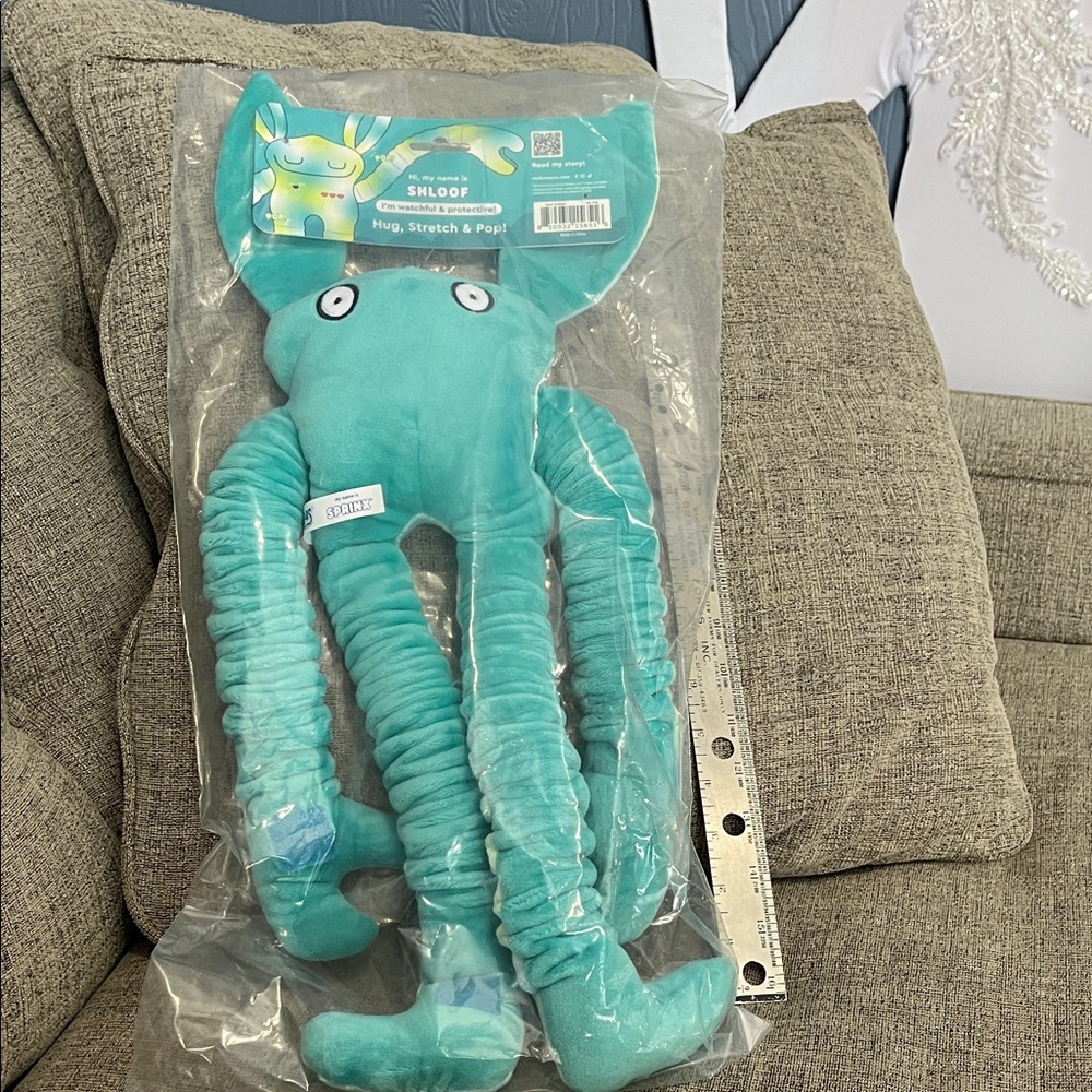 Bumpas Teal Plush Stretchable Toy Mushie Shloof